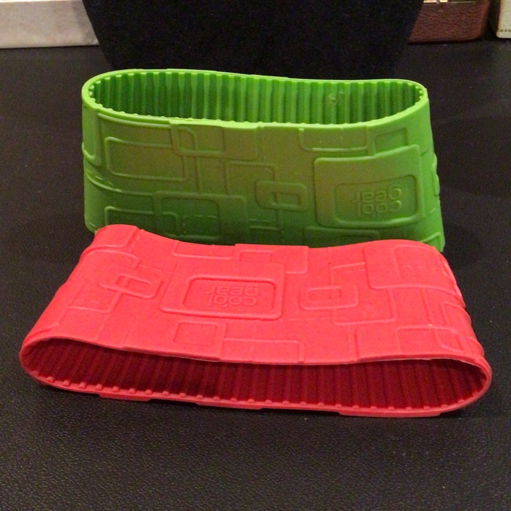 Cool Gear Green and Red Silicone Drinkware Sleeves